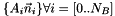 $ \{A_i \vec{n}_i\} \forall i = [0..N_B]$