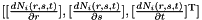 $ [[\frac{dN_i(r,s,t)}{\partial r}],[\frac{dN_i(r,s,t)}{\partial s}],[\frac{dN_i(r,s,t)}{\partial t}]^{\mathrm{T}}] $